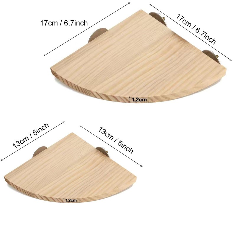 Bird Perch Platform Stand, Wood Cage Platform for Parakeet Cockatiel
