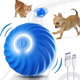Pelota de Juguete para Perros Inteligente, Pelota Interactiva para Perro y Gato Que se Mueve, Gira y Rebota Inteligente, Bola Interactiva para Perros 