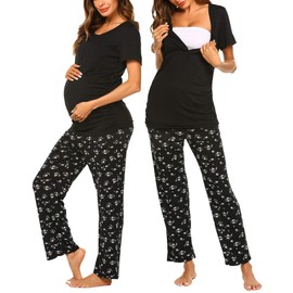 Ekouaer Women's Maternity Nursing Pajamas