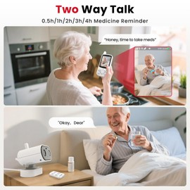 CallToU Elderly Monitor with Camera and Audio, 2-Way Talk Baby Monitors for Elderly No Wi-Fi Video Monitor for Elderly,Call Button for Elderly Home/Nursing Home Use | for Seniors, Dementia Patients