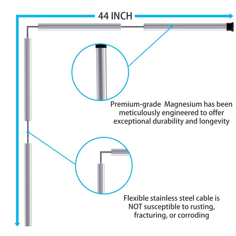 44" Aluminum Zinc Anode Rod, Eau Get Rid of Rotten