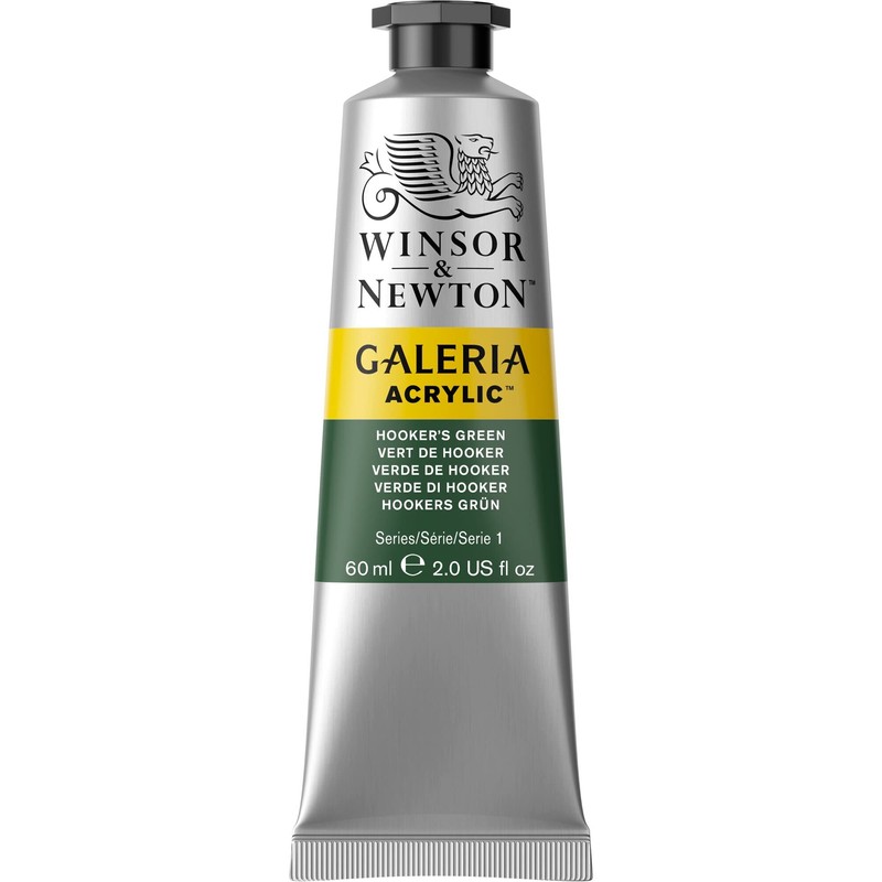 Winsor & Newton Galeria 60ml Hookers Green, Acrylic, 5 x