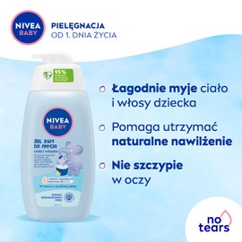 NIVEA BABY Körper- und Haarwaschgel 2in1, 500 ml mit Pumpe