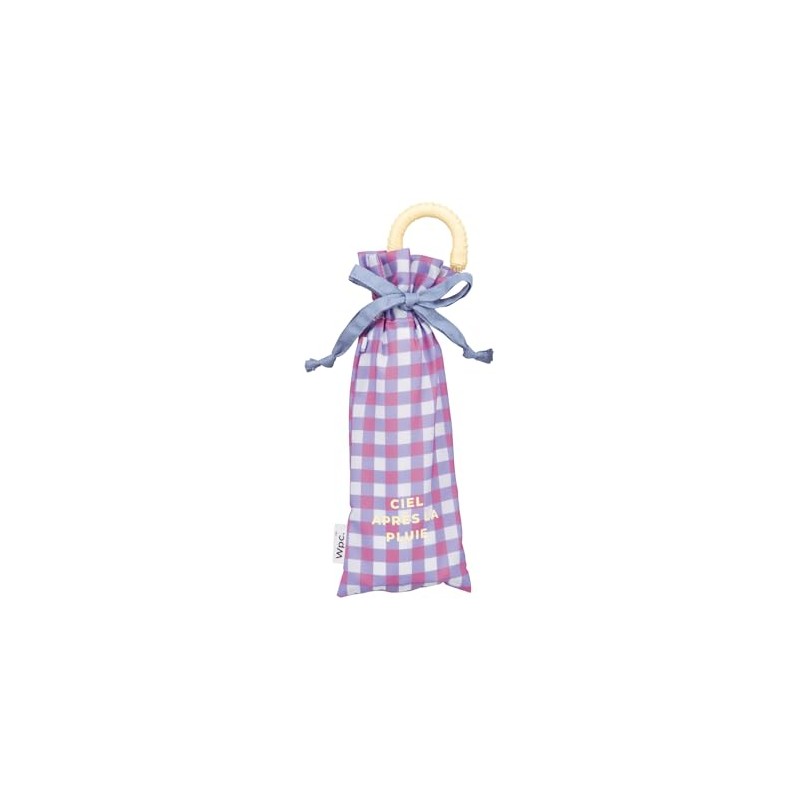 Wpc. Folding Umbrella, Bicolor Gingham, Mini, Purple, Rain Umbrella, 50