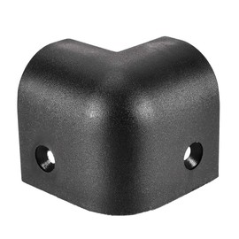 sourcing map 4 Pieces Corner Protectors Cabinets Edge Stackable Speaker Protection Wrap Angle Housing