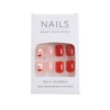 Christmas Press on Nails Short Square Fake Nails Snowflake False