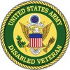 US Army Vet Disabled Veteran Bumper Sticker Laptop Sticker Round