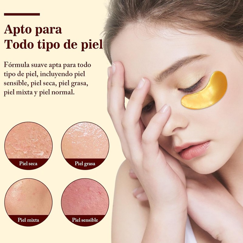 Parches para Ojos de Colágeno con Oro 24K – 30