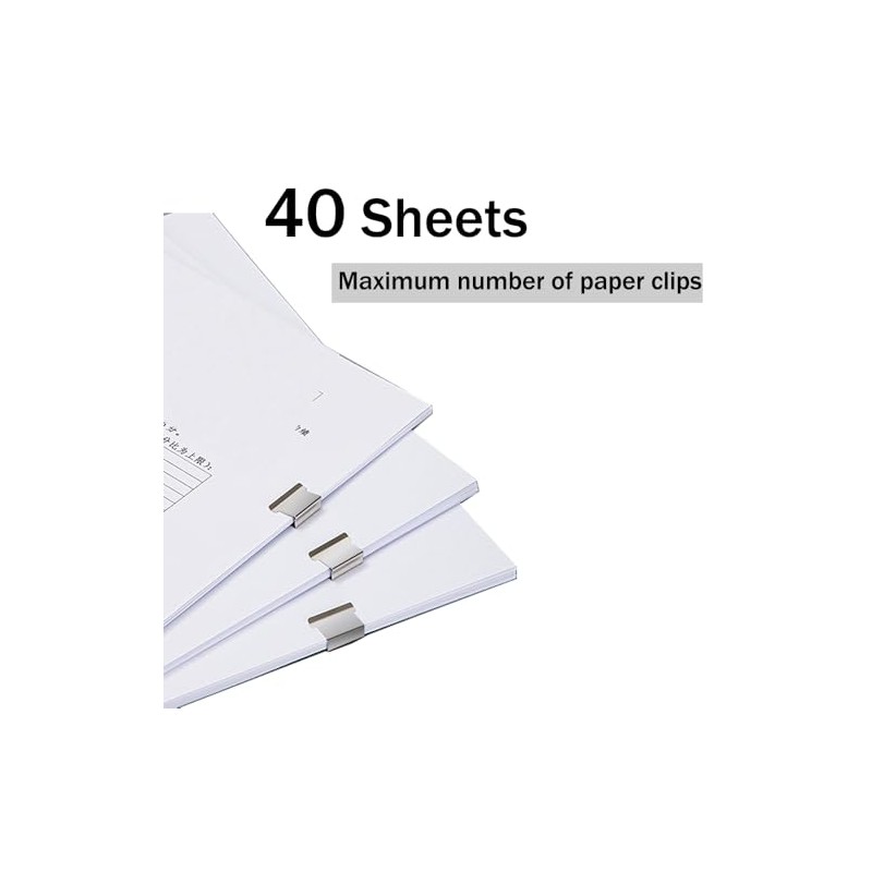 50 Pieces Silver Binder Clips, Reusable Clips, Paper Clam Clips
