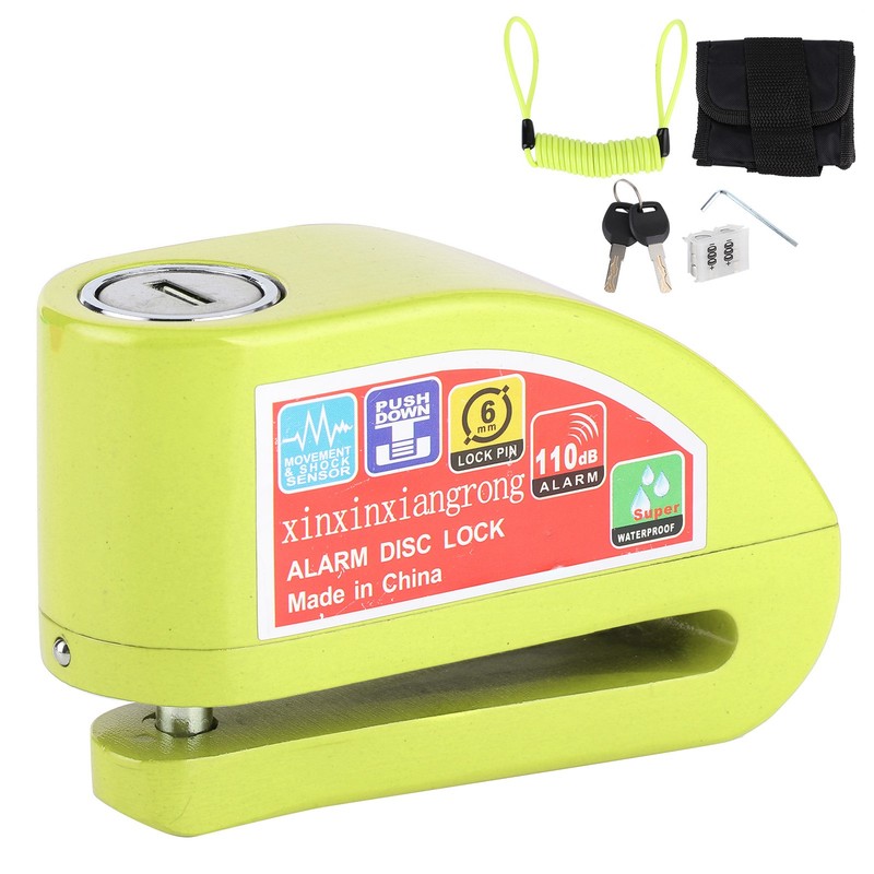 Waterproof Disc Brake Lock Kit 110dB Anti Theft Security Alarm