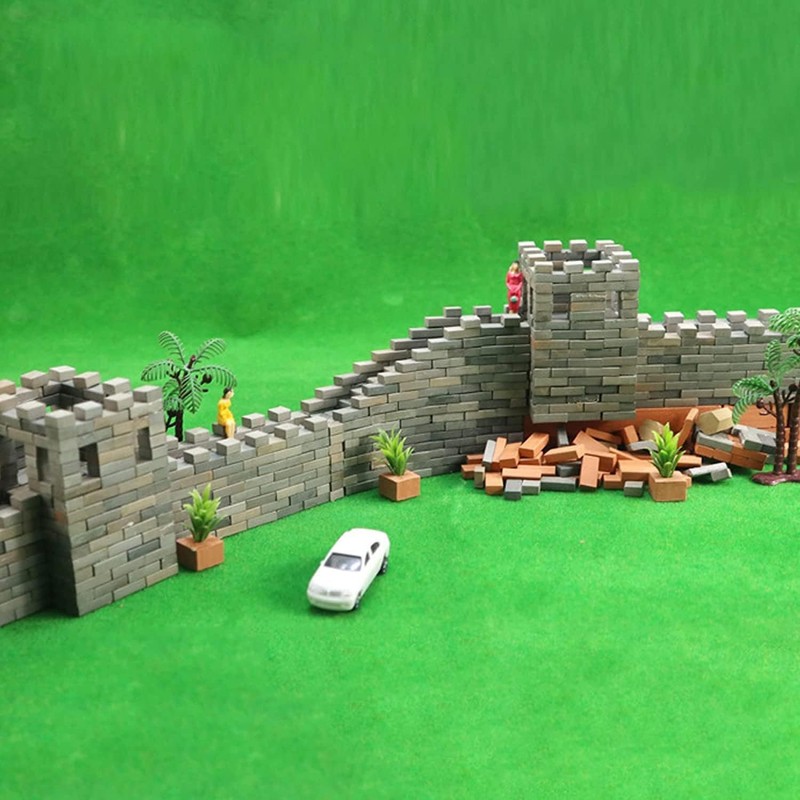 Brick Blocks, Blue Bricks, 1:35, 100 Pieces, Miniature Brick Diorama