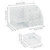 EXERZ Desk Organiser/Mesh Desk Tidy Caddy/Pen Holder/Multifunctional Organiser with 7