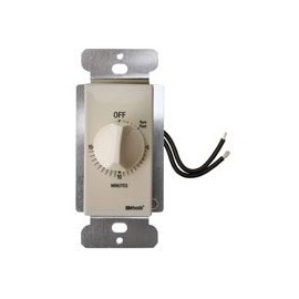 Woods 59712 In- Wall 15 Minute Spring Wound Timer, Light Almond