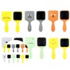 Square Cushion Paddle Brush Bear Hair Comb 2ea