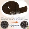Ugeat Extensiones Cabello Real 16in 50pz 50gr Marrón Oscuro