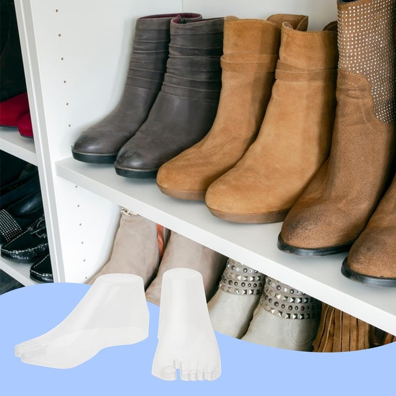 SUPERFINDINGS 3 Pairs Plastic Shoe Support Holder 3 Inch Shoe