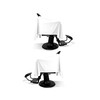 Illuzien Solid White PRO Barber Cape, Hair Cut Cape, Water-Resistant