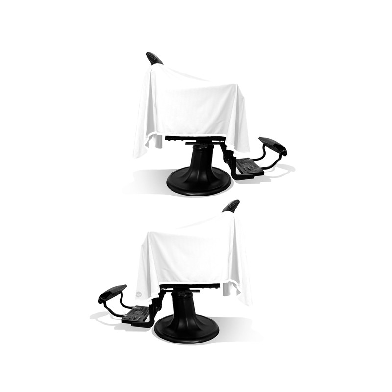 Illuzien Solid White PRO Barber Cape, Hair Cut Cape, Water-Resistant