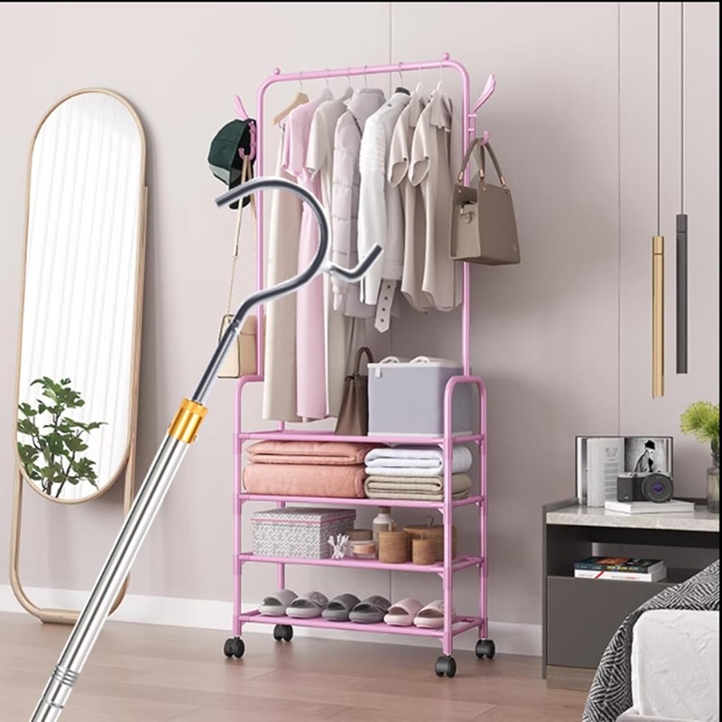 Clothes Hook Pole, Adjustable from 28 inches to 74 inches,