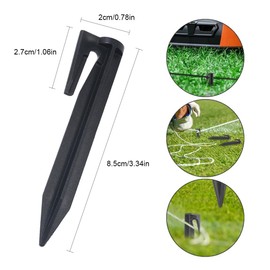 UEAVOID Pack of 30 Ground Pegs for Robotic Lawnmower Boundary Cable, Lawn Robot Ground Hooks, Ground Spikes, Hooks, Nails, Boundary Wire, Cable Pegs, Compatible with Husqvarna, Gardena, Worx, Bosch,