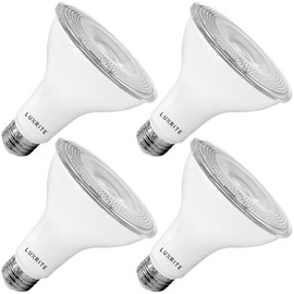 LUXRITE 4 Pack LED PAR30 Flood Light Bulb, 75W Equivalent, 3500K Natural White, 850 Lumens, 11W Dimmable, Indoor Outdoor Spotlight Bulb, Wet Rated, E26 Standard Base, UL Listed
