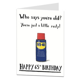 Funny 65th Birthday Card For Men & Women Perfect For Husband Dad Brother & Friends