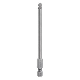 sourcing map Ball End Hex Screwdriver Bit 5mm (H5.0) Tip 1/4" Hex Shank 100mm (4") Long Magnetic Ball Head Bits Industrial Grade S2 Steel Metric Screw Driver Bit