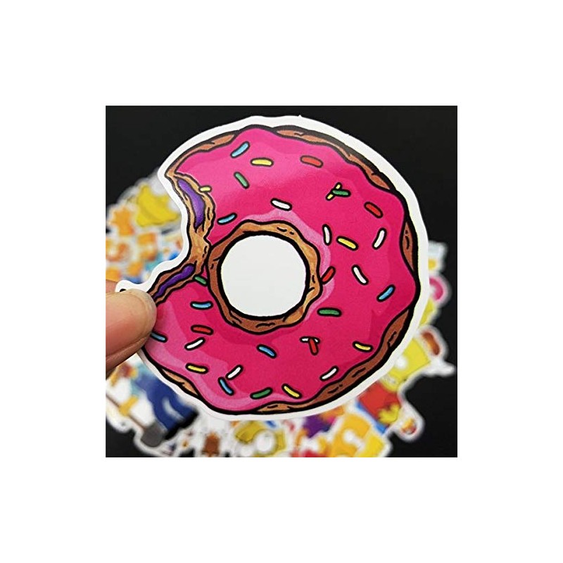 US-Style 50-Piece The Simpsons Stickers - Waterproof Decals for Cars