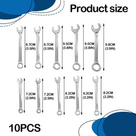Girihe 10 PCS Spanner Sets, 4-11 MM Metric Spanner Set Small Spanner Small Combination Wrench Ratchet Spannerr Set Spanner-Set, Spannerr Repair Tools for Home Appliance Furniture Bike Car Repairs