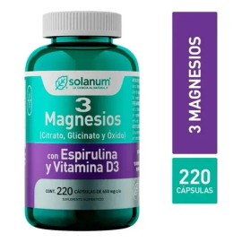 Solanum Magnesios Espirulina Vitamina 220 Caps Sabor