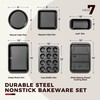 KITESSENSU Baking Pans Sets, Nonstick Bakeware Sets 7-Piece with Round/Square