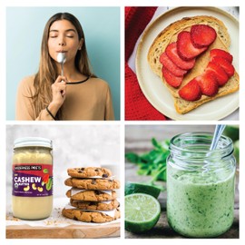 Wilderness Poets, Organic Cashew Butter - Raw, Vegan, Paleo, No Added Sugar - 16 Ounce (Pack of 2) - Glass Jar