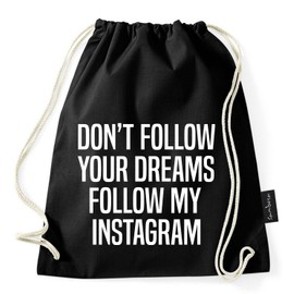 Sambosa, gym, sports bag with hipster quotes, black
