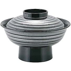 Fukui Craft Suction Bowl, Flying Dragon Bowl, Made in Japan, Silver Swirl, Size 8