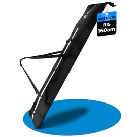 STYNGARD Andermatt Children's Ski Bag with Roll Top up to 160 cm – Children's Ski Bag Made of Robust Material with High-Quality Zippers – Ski Bag Model Andermatt, black / white, Polyester bags