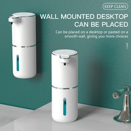 Automatic Soap Dispenser,Wall Mounting Touchless Soap Dispenser Electric,USB Rechargeable Foam Hand Soap Dispenser for Bathroom Kitchen Office