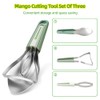 Mesenymm 3-in-1 Mango Slicer Peeler, Peeler and Pit Remover Tool,