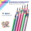 Hanffero Rainbow Pencils Drawing Writing Pencil, Recyclable Paper, Pre-Sharpened, for