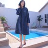 Hiturbo Surf Poncho Zipper Towel Hoodie: Oversized Hooded Wetsuit Changing