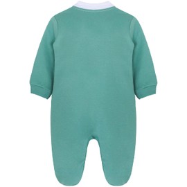 Lilax Baby Boy Gentleman Footie Christmas Stylish Tuxedo Outfit with Bow Tie (6-9 Months, Seafoam)