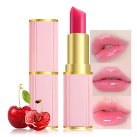 BINGBRUSH Cherry & Carrot Color-Changing Lipstick – Ultra Moisturizing, Hydrating & Nourishing Tinted Lip Care for Dry, Chapped Lips | Long-Lasting, Vegan & Cruelty-Free (#Cherry, 1 Count (Pack of 1))