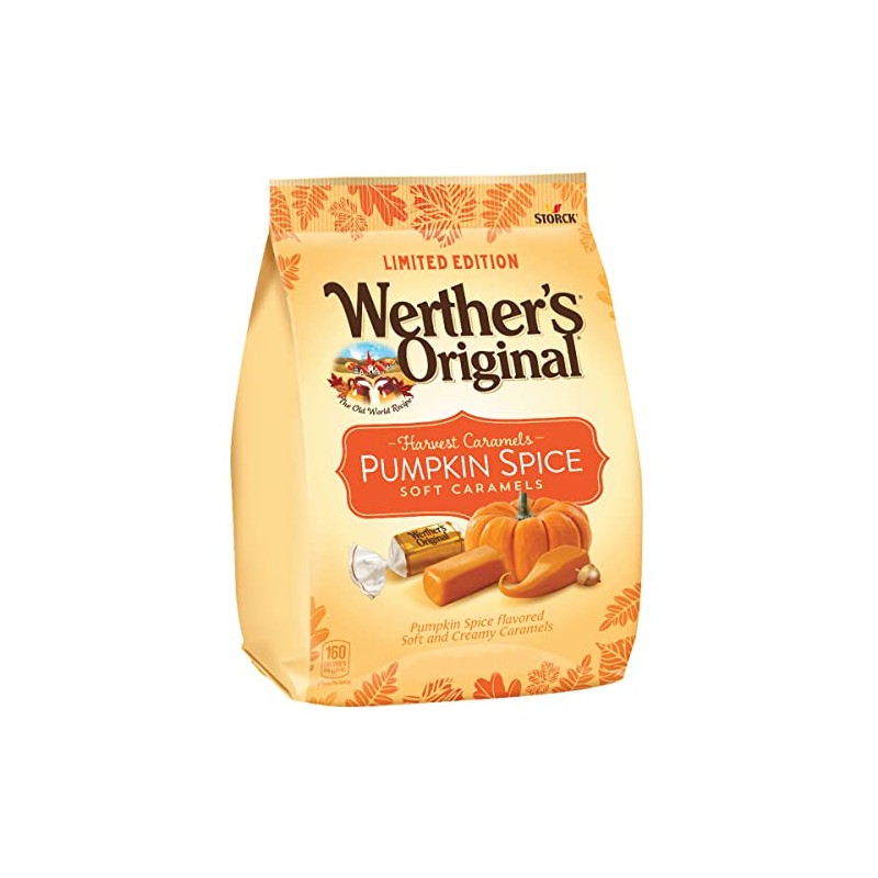 Werther's Original Soft Harvest Pumpkin Spice Caramel Candy, 8.57 Oz