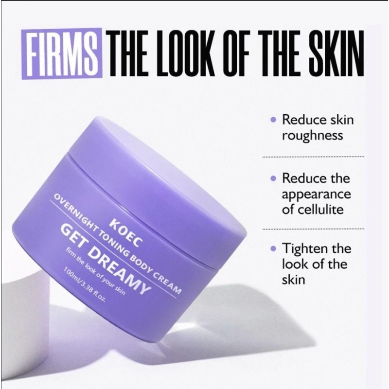 KOEC GET-DREAMY Overnight Toning Body Cream Whip - 100ml/3.38floz -