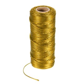 sourcing map 110Yard/328Feet 1.5mm Gold Twine String, Glitter Twine Ropes Gift Wrapping Cord Thread for DIY Crafting Packing Party Home Decoration