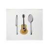 CafePress Utensils and Guitar Throw Blanket Super Soft Fleece Plush