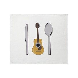 CafePress Utensils and Guitar Throw Blanket Super Soft Fleece Plush Throw Blanket, 60"x50"