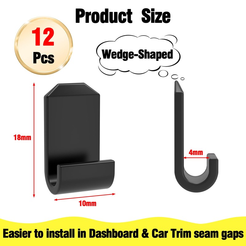 12 Pcs Car Trim Cable Clips, Car Cable Management Wire
