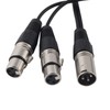 XLR Male to Dual XLR Female Cable Microphone Stereo Balanced