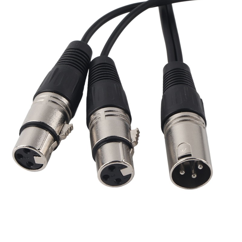 XLR Male to Dual XLR Female Cable Microphone Stereo Balanced