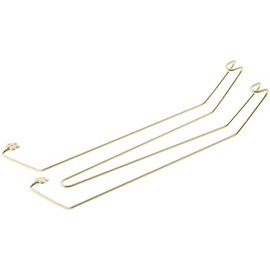 Bard's Gold-Toned Wall Mountable Hanger, 8.75" H x 2" W x 1.5" D (for Plates 9.5" - 12"), Pack of 2